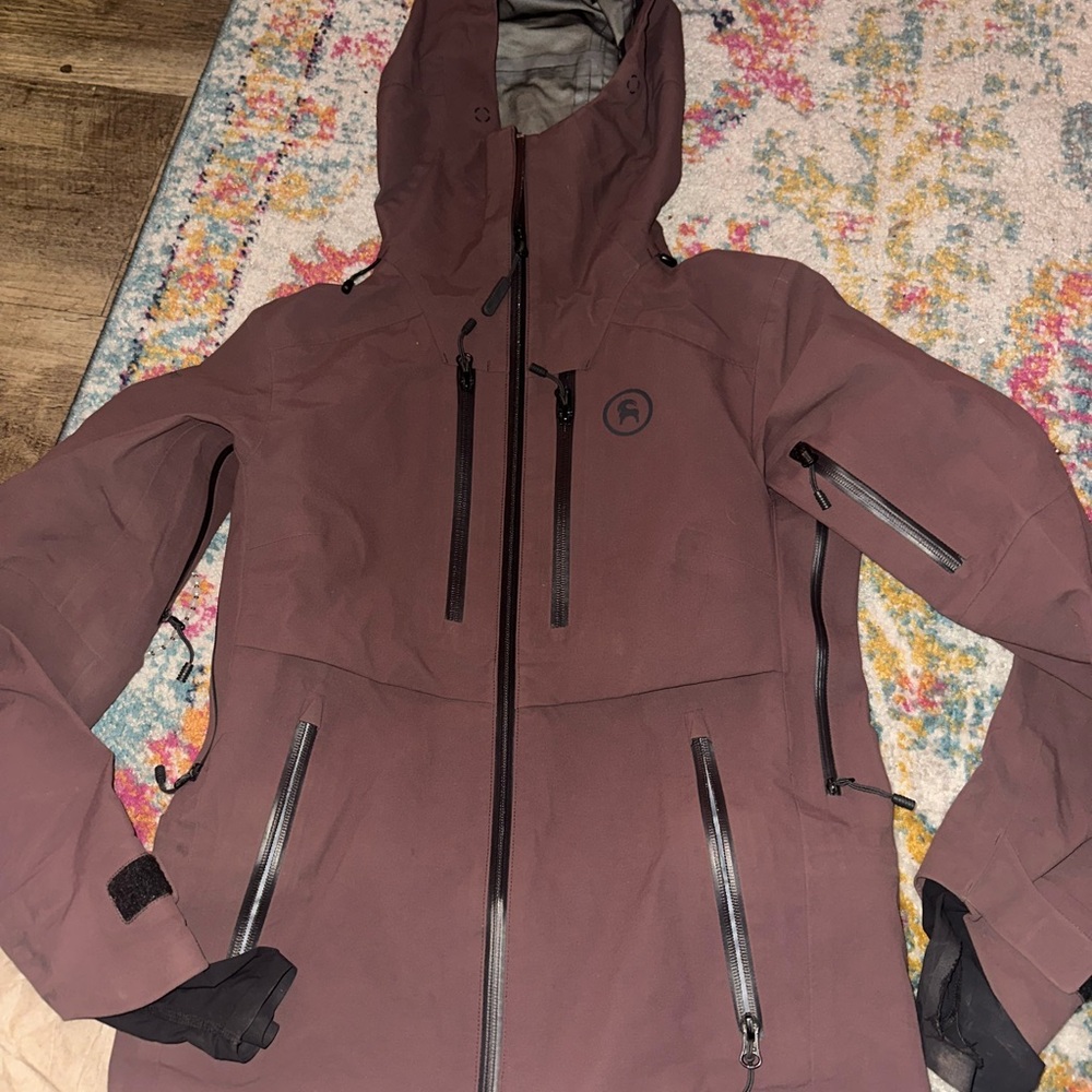 Women's Burgundy Hooded Jacket